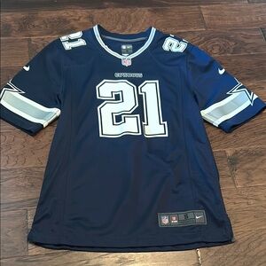 Nike Dallas Cowboys Ezekiel Elliott Dark Blue Football Jersey